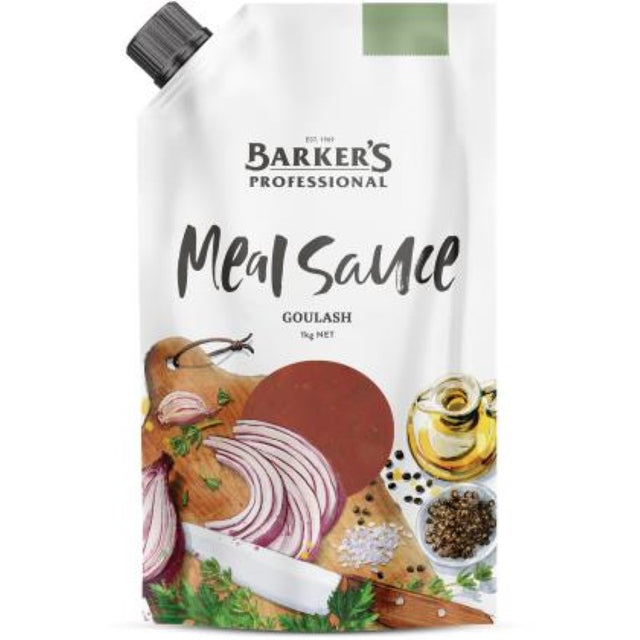 Delicious 1KG Barkers Sauce Meal Goulash, crafted in New Zealand for quick and savory meals.