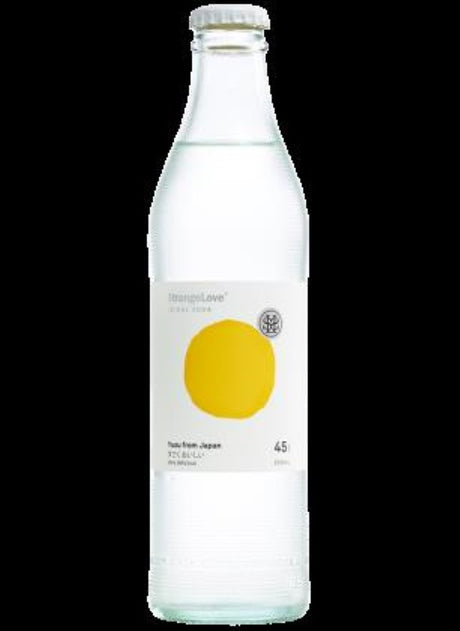 Six 300ml bottles of StrangeLove Yuzu Soda, a refreshing low-calorie sparkling drink with zesty citrus flavor.