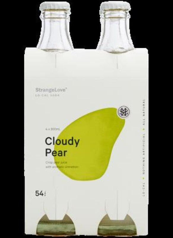 Drink Soda Cloudy Pear Lo-Cal300ml - StrangeLove - 6X4PK