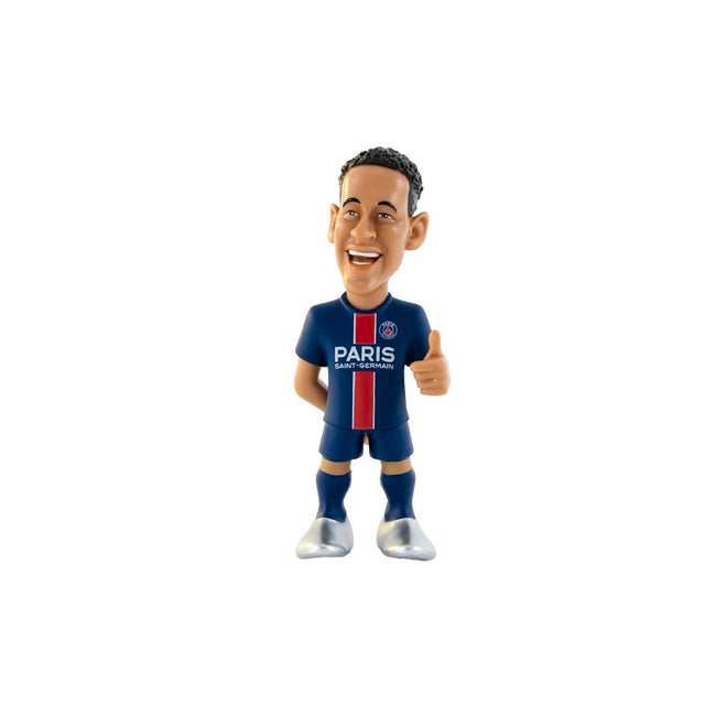 Collectible MINIX 010 Neymar Jr figurine, 5 inches tall, featuring hyper-stylized details celebrating the football star.