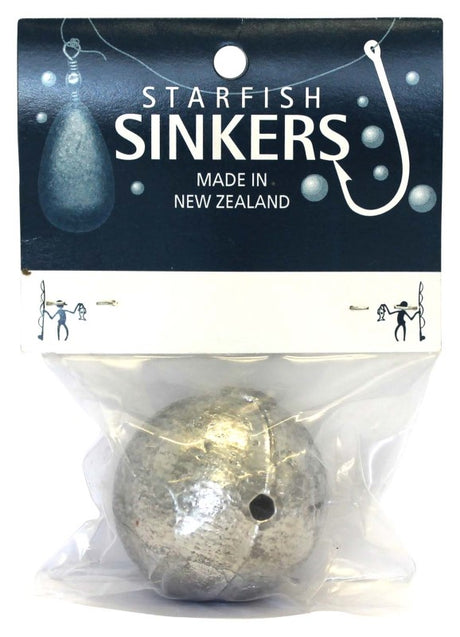 Starfish Ball Sinker Packet (10oz) for optimal bait movement in freshwater and saltwater, enhancing fishing performance.