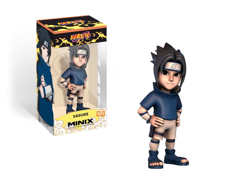 MINIX Naruto Sasuke collectible figurine, showcasing vibrant colors and intricate details of the iconic Uchiha character.