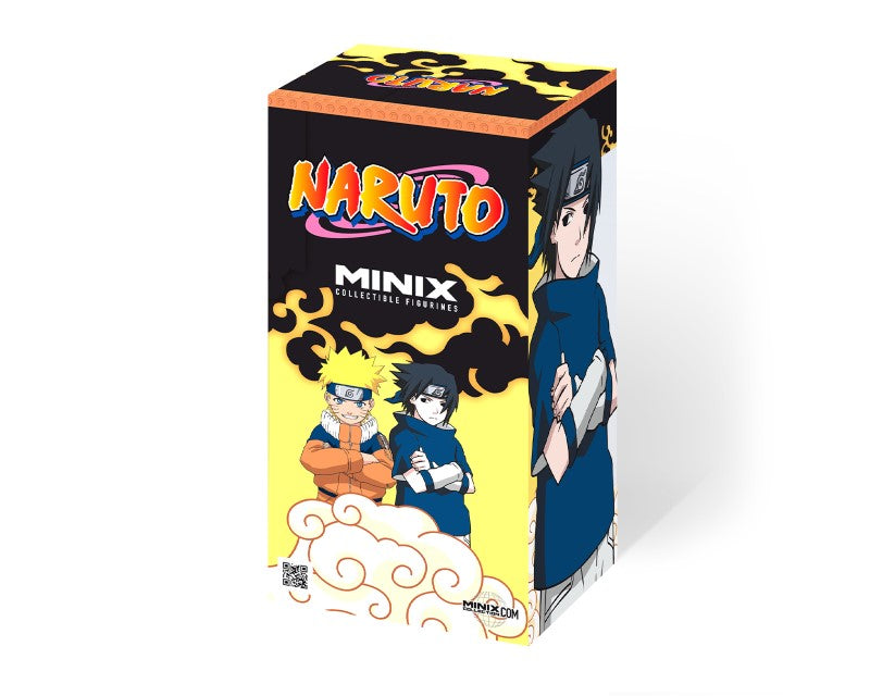 Collectible MINIX Sasuke Uchiha figurine, showcasing vibrant colors and intricate details, perfect for Naruto fans and collectors.