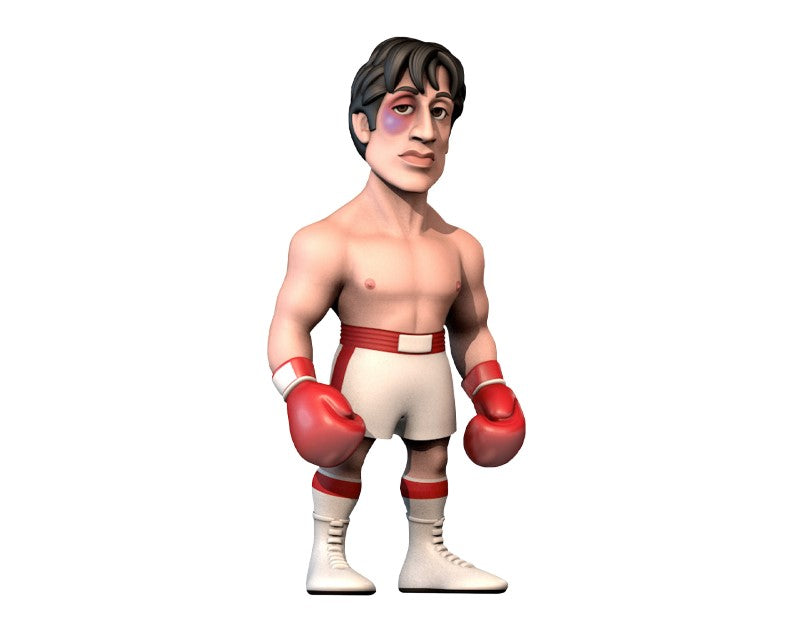 MINIX ROCKY collectible figurine, featuring detailed likeness of Rocky Balboa and Sylvester Stallone, celebrates cinematic resilience.