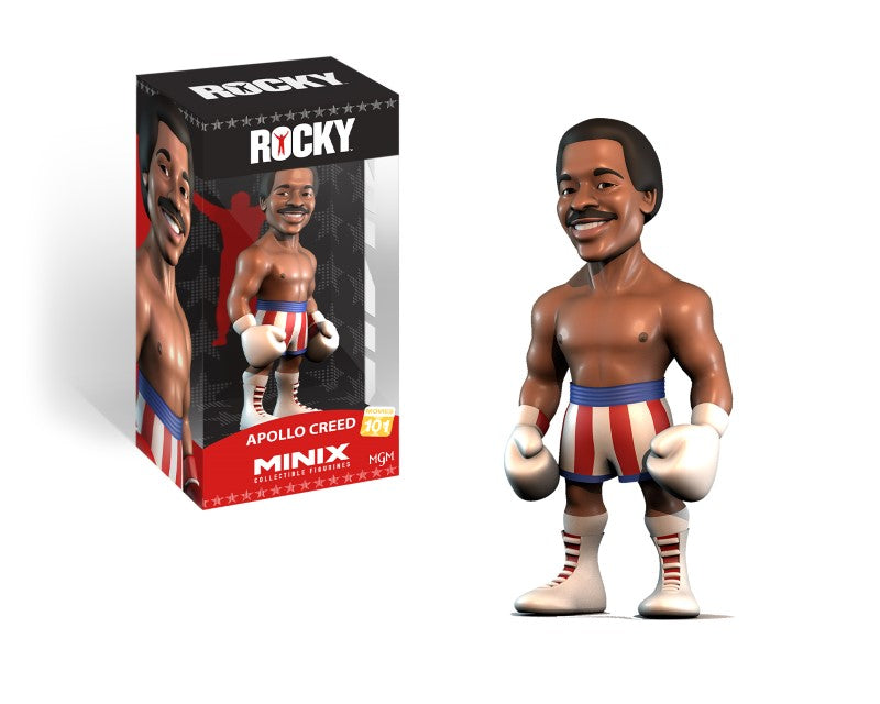 Minix Rocky (Apollo) figurine showcasing Apollo Creed's detailed likeness and iconic boxing stance, perfect for collectors.