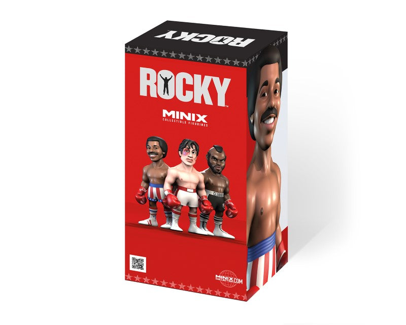 Collectible Minix Rocky (Apollo) figurine portraying Apollo Creed, showcasing detailed design and iconic boxing spirit.