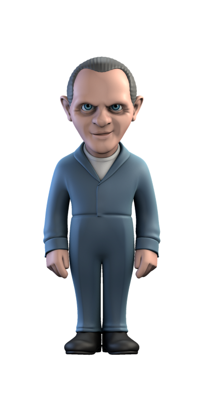 MINIX Dr. Hannibal Lecter figurine showcasing artistic likeness of Anthony Hopkins' iconic character from horror films.