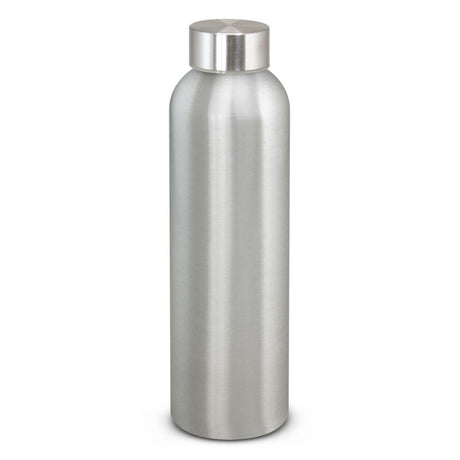 Set of 10 sleek 600ml BPA-free aluminium bottles in shiny silver, ideal for stylish hydration on-the-go.