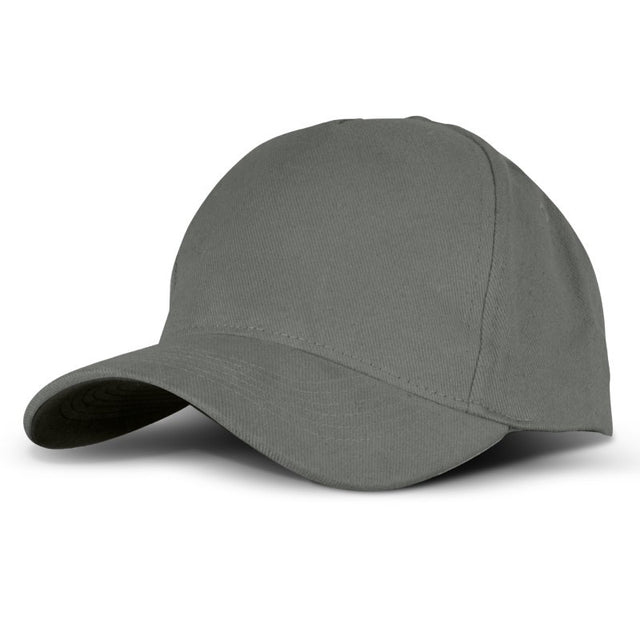 Set of 10 stylish grey and black cotton caps with adjustable Velcro closure, curved peak, and breathable embroidered eyelets.