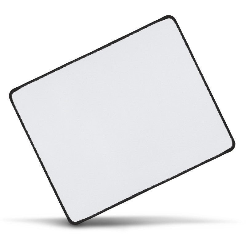Set of 10 white deluxe mouse mats with non-slip rubber base, designed for smooth gliding and enhanced tracking.