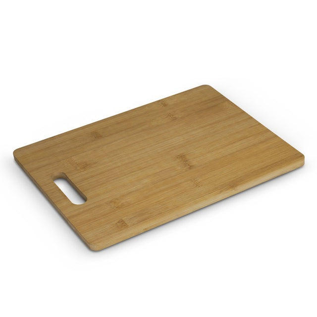 Set of 5 eco-friendly NATURA bamboo chopping boards, perfect for slicing and serving, in elegant natural design.