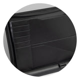A4 Travel Portfolio - Carlow in black, featuring zipped closure, multiple pockets, and foldaway handles for easy carrying.
