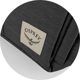 Sleek black Osprey Arcane flap backpack with padded laptop sleeve, eco-friendly design, and multiple organizational pockets.