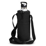 Set of 10 Seville Black Bottle Sling Bags made from durable polyester, featuring cooling insulation and adjustable straps for convenience.