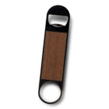 Set of 10 Bronx Gunmetal/Dark magnet bottle openers combining stylish wood and zinc alloy with a strong refrigerator magnet.