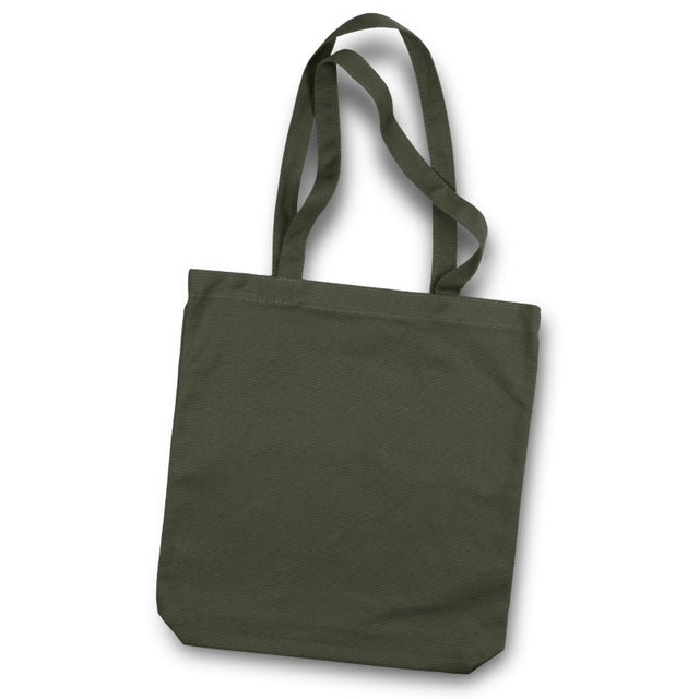 Set of 5 olive canvas tote bags, 11L capacity, durable cotton, perfect for shopping or commuting, stylish and eco-friendly.