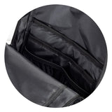 Sleek black Urban Camo 21L backpack with durable polyester, multiple pockets, and comfortable padded straps for adventurers.