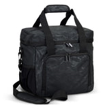 Urban Camo 17L Cooler Bag in Black with durable insulation, adjustable strap, and stylish camouflage design for outdoor adventures.