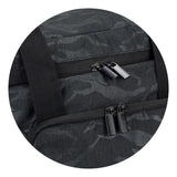 Urban Camo 17L cooler bag in black, featuring durable polyester, thick insulation, adjustable strap, and stylish camouflage design.