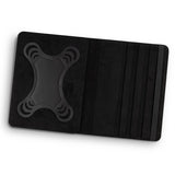 Sleek black tablet case with elastic closure, silicone grip, and stand, compatible with 8-11 inch tablets.
