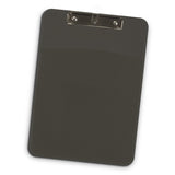 Set of 10 black transparent A4 clipboards with rulers, sturdy iron clamps, and wall hooks for easy storage and organization.