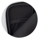Set of 10 elegant black neoprene phone sleeves, double-zipped for security, fits phones up to 6.8 inches, lightweight and water-resistant.