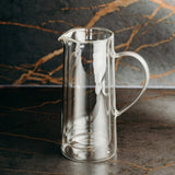 Elegant 730ml Keepsake Onsen water jug in clear borosilicate glass with double-walled insulation, perfect for stylish hydration.