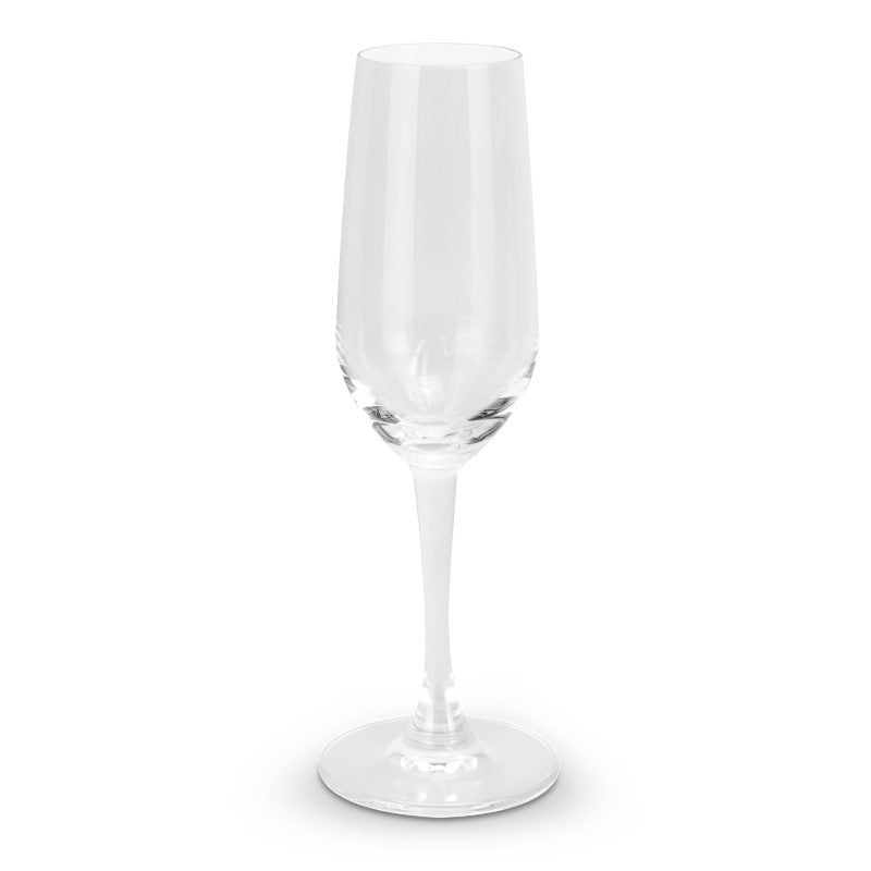Elegant set of 10 Bormioli Rocco champagne flutes, crafted in Italy from toughened glass for stylish celebrations.