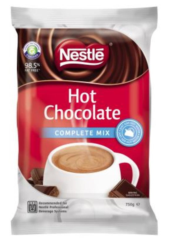 Nestle Drinking Chocolate Vending mix 750g, rich cocoa and milk powder for a creamy, delicious hot beverage.