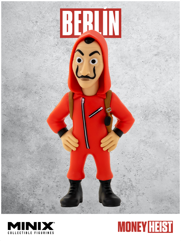 Detailed collectible figurine of Berlin from Money Heist, showcasing his stylish demeanor and iconic traits.