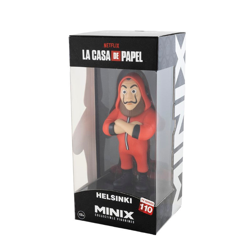 Collectible MINIX figurine of Helsinki from Money Heist, showcasing intricate details and high-quality craftsmanship.