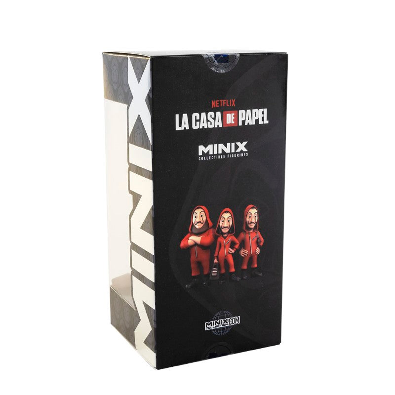 Collectible MINIX figurine of Helsinki from Money Heist, showcasing intricate details and character likeness.