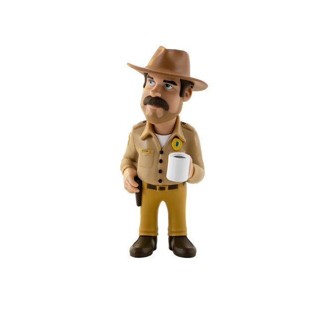 Collectible MINIX figurine of Jim Hopper from Stranger Things, showcasing detailed craftsmanship and character likeness.