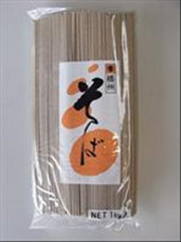 Premium 1KG pack of Marutsune's Soba Noodles, authentic Japanese buckwheat noodles with nutty flavor and firm texture.