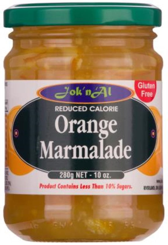 Marmalade Orange Diet by Joknal in a 280g jar, low-calorie and under 10% sugar, perfect for a guilt-free breakfast treat.