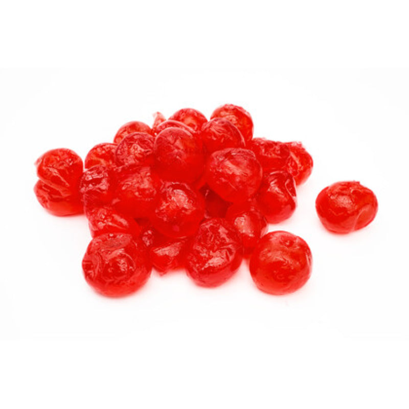 Vibrant Cherries Red Whole Glace - 1KG, perfect for baking, garnishing, and adding color to desserts and fruit salads.