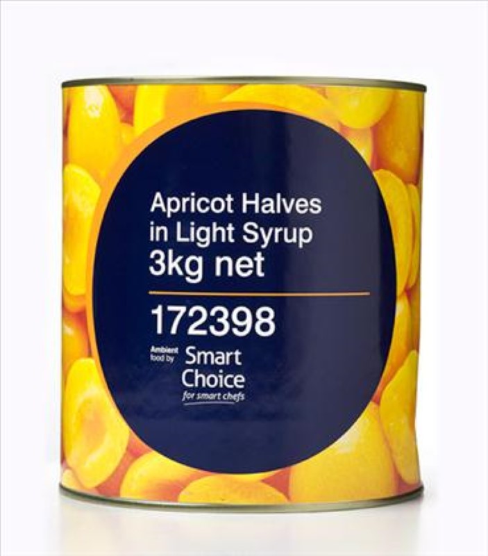 Apricot Halves Lite Syrup - Smart Choice - 3KG