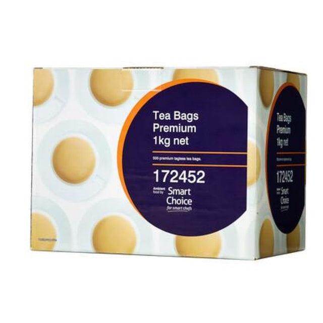 Premium tagless tea bags with 100% pure Ceylon tea, packed in 500PC for fresh and eco-friendly brewing.