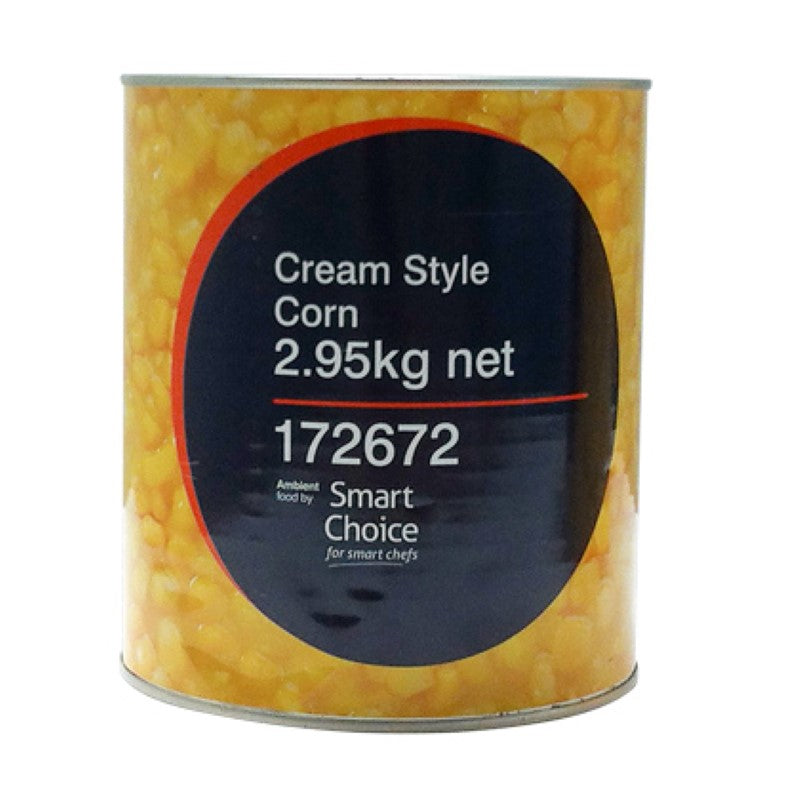 Creamy corn style product in a 3KG pack, perfect for soups, dips, and casseroles, sourced from Thailand.