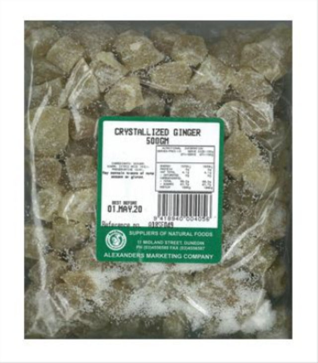 Sweet and spicy Smart Choice crystallized ginger in a 1KG pack, perfect for baking, cooking, and snacking.