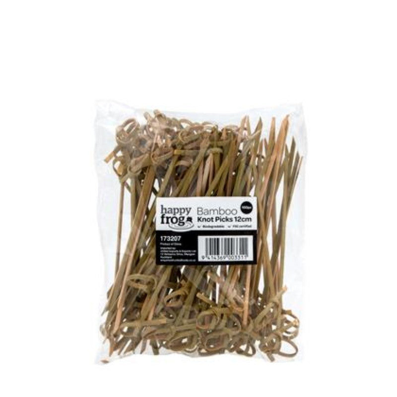 Eco-friendly 12cm bamboo knots from Happy Frog, 100 pieces, perfect for crafts and sustainable decor.