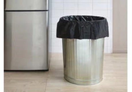 Durable black 80L perforated rubbish bags, 780x1020mm, ideal for efficient waste management in homes or businesses. Pack of 100.