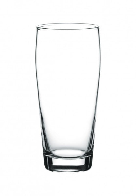 Pack of 12 Pasabahce Jubilee Beer Glasses, sturdy with gauge markings, ideal for home and commercial use, dishwasher safe.