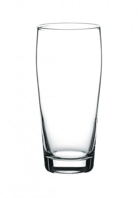 Pasabahce Jubilee Beer Glass set of 12, 370ml, heavy base, gauge marked, stylish, dishwasher safe, ideal for bars or home.