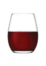 Elegant amber stemless wine glasses, set of six, perfect for stylish entertaining and everyday use.