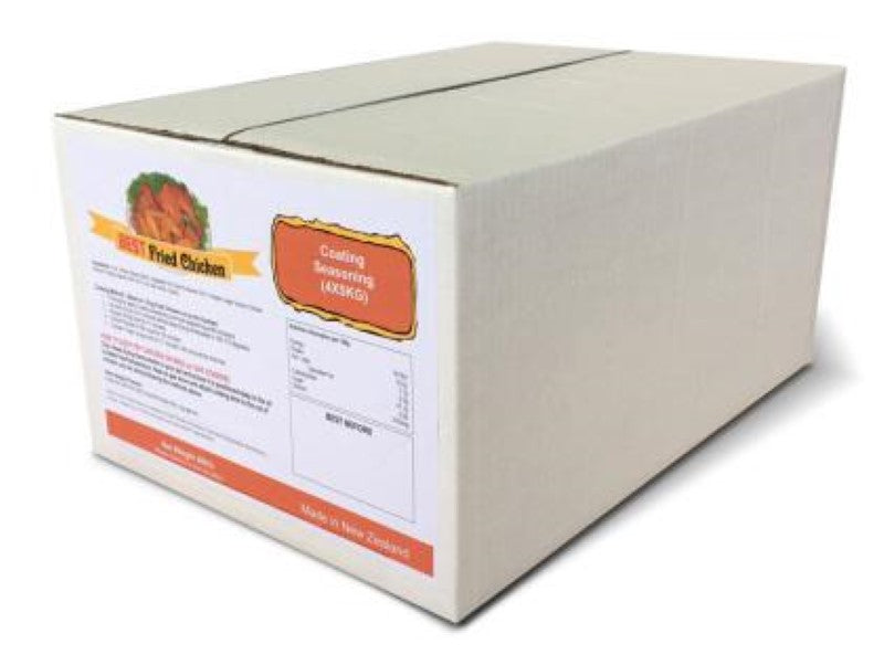 Premium Chicken Seasoning Coating for crispy fried chicken, versatile for wet or dry use, 5KG pack from New Zealand.