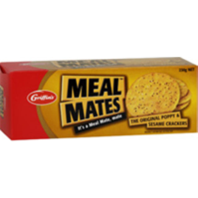 Crispy Griffin's Cracker Mealmate Original, 230g pack, perfect for pairing with spreads and cheeses, made in New Zealand.