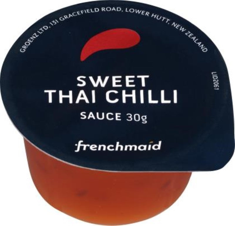 Sweet Thai Chilli Sauce by Frenchmaid, 100 packs of 30g, combining sweet and spicy flavors for versatile culinary use.