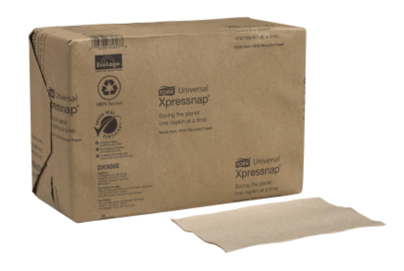 Tork Xpressnap Natural Serviette, eco-friendly 216x330mm napkins in a 500PC pack, ideal for enhancing dining hygiene and decor.