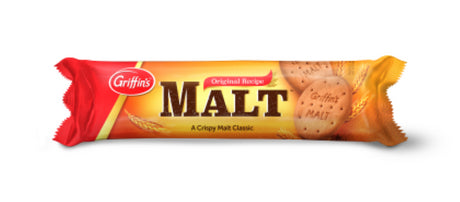 Biscuit Malt from Griffin's, 250G pack, perfect for brewing with rich, toasty, biscuit-like flavor, made in New Zealand.